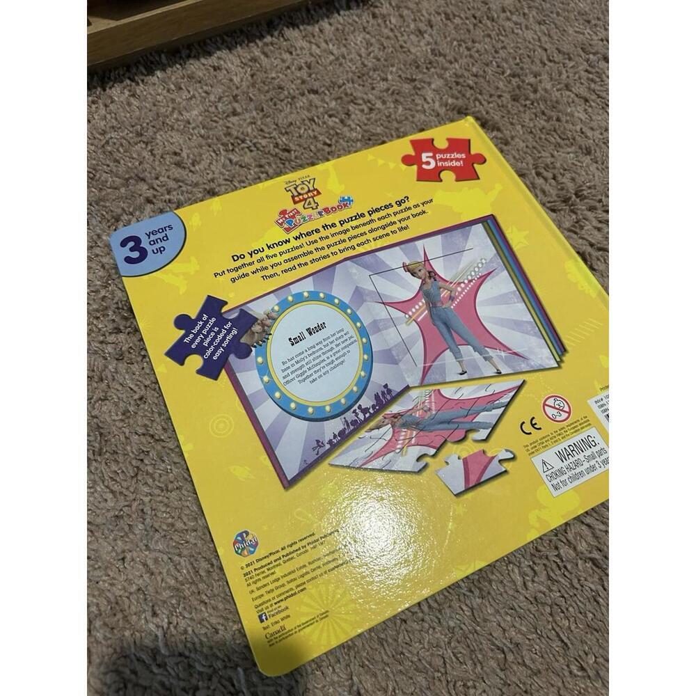 Toy Story 4 Disney Pixar My First Puzzle Book Featuring 5 Puzzles For Toddler - Picture 7 of 7